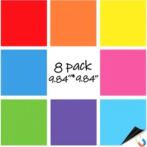 8 count  Dry Erase Boards 10 Inch Colorful Square Dry Erase Multicolor Board  for Whiteboard Tables Blackboard Teachers Students School Classroom Activity Planning Essential Supplies
