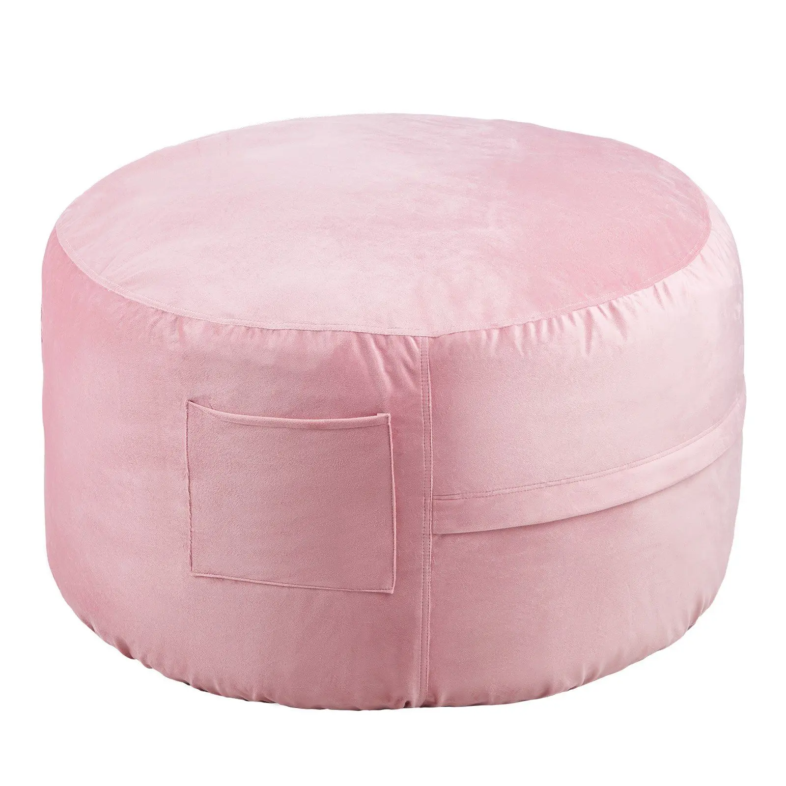 VEVOR Bean Bag Chair, 3 feet Round Bean Bag Chair with Removable and Washable Cover, 25D Memory Foam Filled with Soft and Smooth Dutch Velvet, Bean Bag for Bedroom or Playroom, Pink