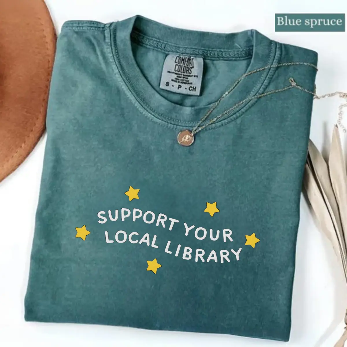 Comfort Colors Support Your Local Library Tshirt, Librarian Shirt, Public Resources, Reader Gift for Librarian Lovers