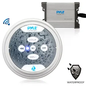Waterproof Bluetooth Marine Amplifier 600W 2-Channel Silver