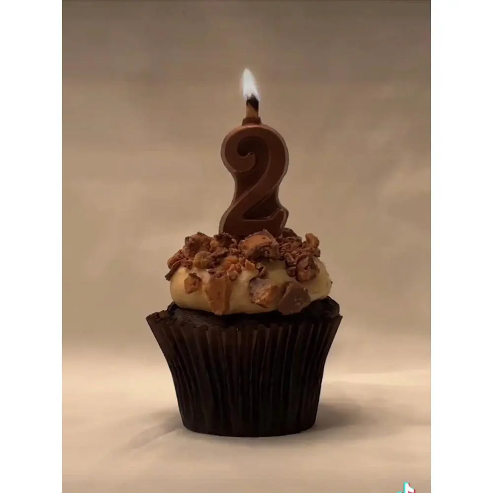 Yum-Wick Edible Number Cake Candle, 3 oz, Dripless Burn Cake Decoration for Insert & Gift (Festive Party Supplies)