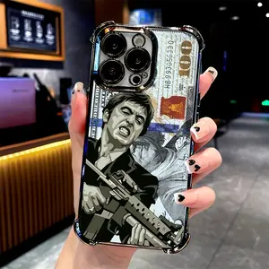 Classic Movie Scarface Phone Case Compatible with for iPhone 17 16 15 14 13 12 11 Pro Max Plus Shockproof Transparent Soft Back Cover, Tony Montana Phone Case, Scarface Case, Pablo Phone, Max Scarface Case