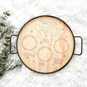 Milk and cookies tray for Santa Claus
