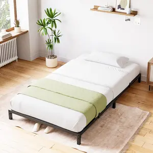 GARVEE 6 Inch Twin Bed Frame No Box Spring Needed, Heavy Duty Metal Platform Bed Frame Twin Size for Bedroom Easy Assembly, Noise Free, Black, Twin