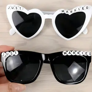 Uv400 Protective Sunglasses Set, Polarized Lens for Outdoor Weddings, Cute Style for Spring/summer, Bridal and Honeymoon Travel Accessories