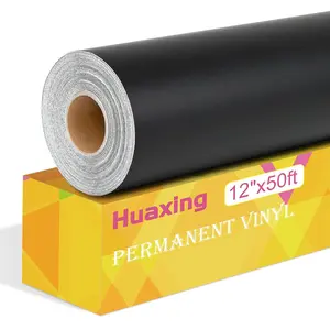 Permanent Adhesive Vinyl Roll 12" x 50FT for All Cutting Machines, Signs, Craft Die Cutters