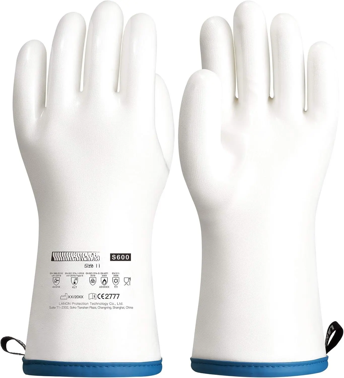 XXL White Multi Purpose Liquid Gloves, Heat-Resistant Fingered Oven Gloves for Kitchen & Baking Use, Multi Purpose Glove