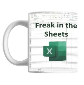 Funny Excel Coffee Mug, Freak In The Sheets Mug, Spreadsheet Excel Cup, Gifts for CPA CFO Coworkers Accounting Boss Friends, Novelty Gifts for Birthday Christmas New Year Men Women Drinkware Tumbler Reuse Washable
