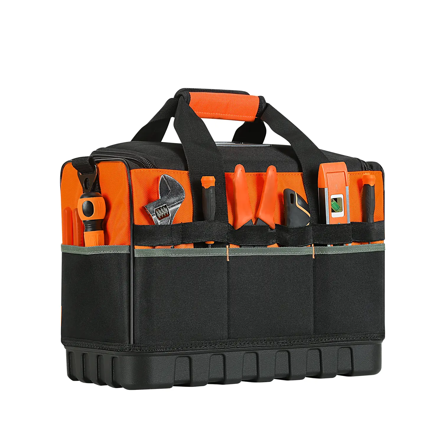 TUFFWORX Tool Bag, Large Tool Organizer Bag with 18 Pockets,15.7x