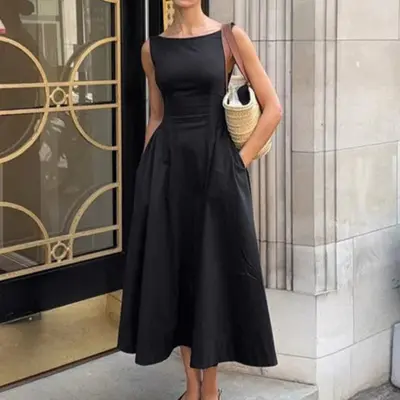 Isabeau Voluminous Fit Flare Midi Dress - TikTok Shop Isabeau Voluminous Fit Flare Midi Dress - TikTok Shop