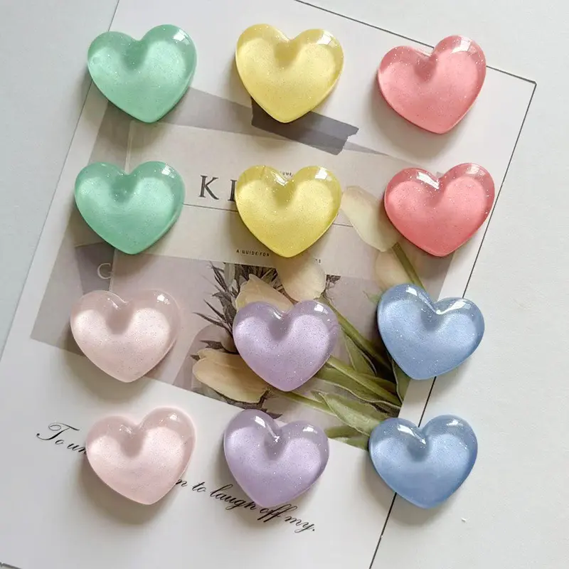 10-Pcs Set Cute Heart Fridge Magnets - Mini, Modest-Look Refrigerator Decorating Magnets for Photos, Notes, Whiteboard, Mother’s Day Home Gift, Fridge Magnet, 10Pcs Set(10 Random Colors)