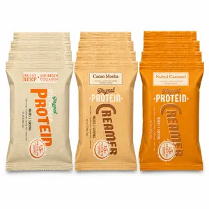 Prymal Protein Collagen Creamer Variety Sampler - 12-Pack Sachets, Grass-Fed Beef Bone Broth, Zero grams of Sugar, No Seed Oils