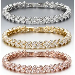 Moissanite Diamond Bracelet for Women Sparkling S925 Silver Luxury Bridal Wedding Jewelry Gift