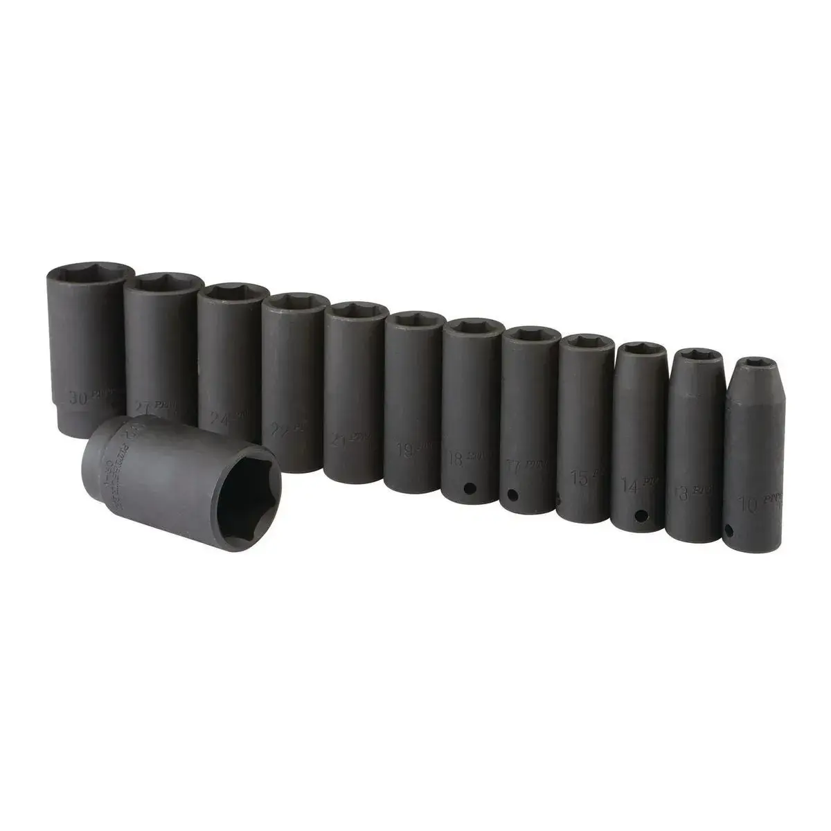 PITTSBURGH 1/2" Drive Impact Deep Socket Set – 13 Piece Heavy Duty Mechanics Tool Set
