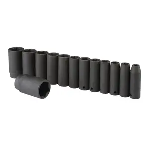 PITTSBURGH 1/2" Drive Impact Deep Socket Set – 13 Piece Heavy Duty Mechanics Tool Set