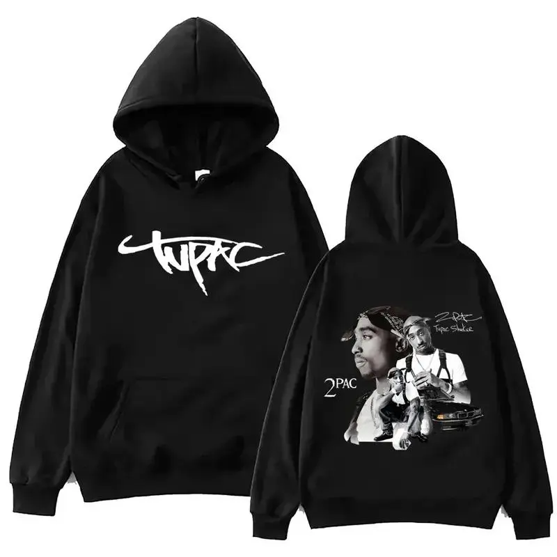 2PAC West Coast Hip Hop Hoodie Sweatshirt T-Shirt – Vintage Rap Culture Graphic Unisex Pullover