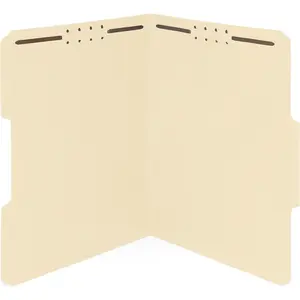 50 Pack Manila Fastener File Folders 1/3 Cut Reinforced Assorted Tab Durable 2 Prongs for Organizing Medical Law and Office Files Letter Size
