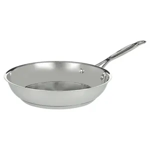 Chef's Classic Stainless Steel Skillet 8 in. Silver - Classic Cookware for Versatile Cooking - Pans