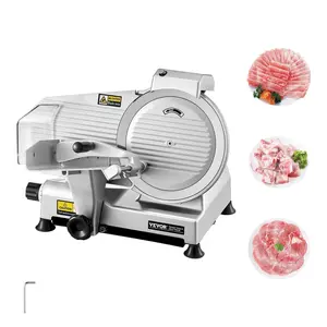 【Summervibes】VEVOR Commercial Meat Slicer,  , 10 inch Electric Deli Food Slicer, 180W Meat Cutter with a Premium 65Mn Blade, 0-0.4 inch Adjustable Thickness, Food Slicer Machine for Meat Vegetables Hard Bread Cheese