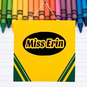 Teacher Wooden Crayola Crayon Sign