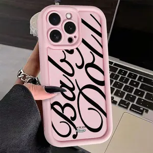 A Brand New Stylish Pink TPU Shockproof Full Protective Case Designed for Apple for iphone Models 17 16 15 14 13 12 11 PRO MAX PLUS,AIR Mini SE and iPhone XS MAX, Perfect As a Birthday Or Christmas Gift for Couples, Daughters, And Teenage