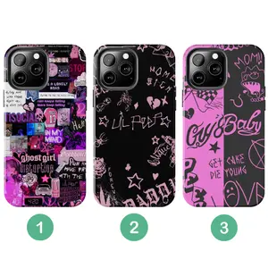 3 Styles V2 Lil P.peepppppp Rapper Phone Case Full Border Print, RIP Lil Peeep Merch, Fan Gift, Smooth Shockproof Cover For Iphone