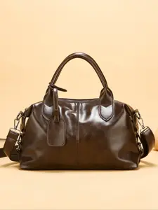 Women's Tote Bag Handbag Commuter Vintage Casual Shoulder Crossbody Large Capacity Fashionable Crossbody Bag Fashion Versatile Travel Boston Pillow Bag Pu Tote Satchel