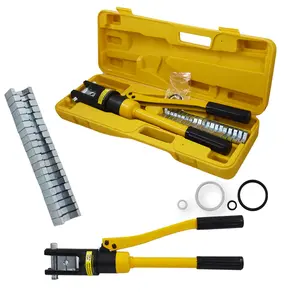 16Mt Hydraulic Wire Crimper Crimping Tool Battery Cable Terminal 11 Dies