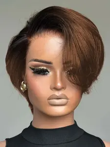 Pixie Cut Wig Short Bob Wigs 13x4 Lace Front Wigs Human Hair Pre Plucked Pixie Cut Wig Glueless Bob Wig