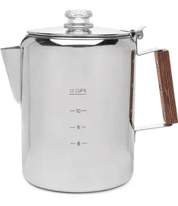 COLETTI Bozeman Camping Coffee Pot – Coffee Percolator – Percolator Coffee Pot for Campfire or Stove Top Coffee Making - 12 Cup