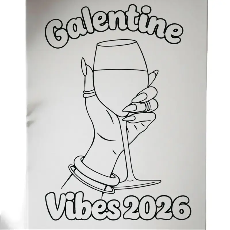 DTF Transfer Outline - Press & Paint Outline, Color your own DTF Print - Galentine Squad - Valentine's Day -Coloring Activity - Sip and Paint Party - New Years eve Party