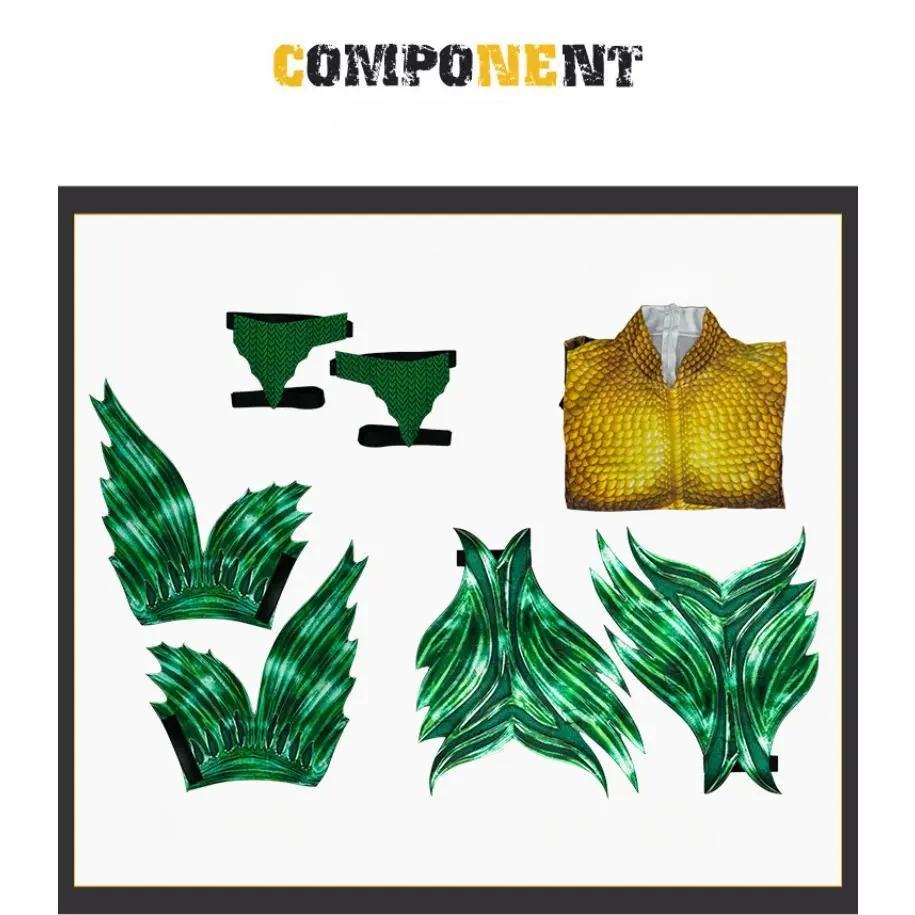 Movie Aquaman And The Lost Kingdom Cosplay Costume Jumpsuits DC Superhero Halloween Bodysuit Zentai For Carnival Role Play Party