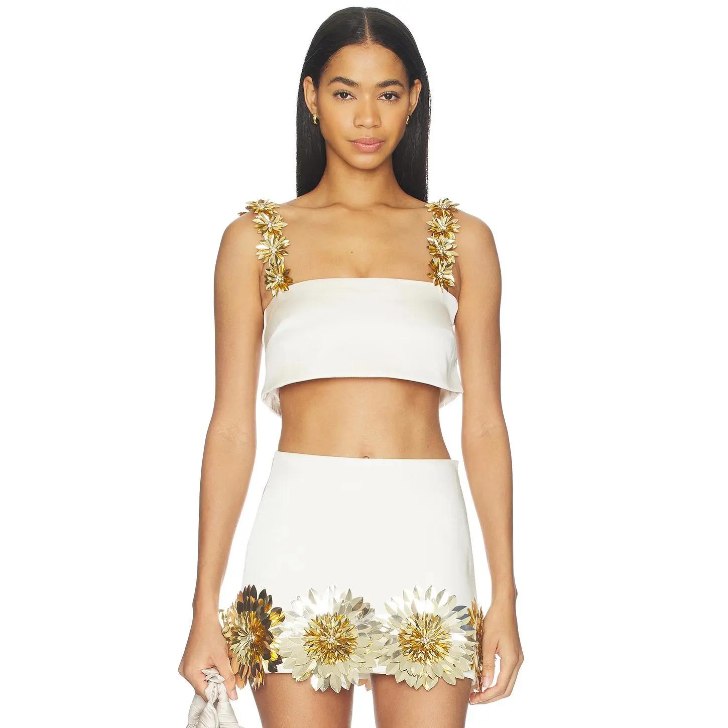 retrofete Sinead Top in Cream & Gold
