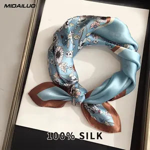 Ring  necklace  watch  scarf MIDAILUO 100% Mulberry Scarf 20.87 * 20.87 Inches Breathable Square Scarf Decorative Square Scarf Elegant Accessory Nonstretch Suitable for Outdoor Decorative Additions