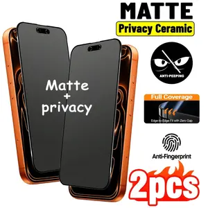 2-Pack Matte Privacy Ceramic Protective Screen Protector for iPhone 17 Pro Max, Anti-Fingerprint, Bubble-Free, Easy Installation, Soft Material