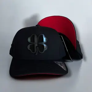 Trebol hats SnapBack black red under visor for men