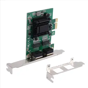 2-Port Gigabit PCIe Network Card 1000M Dual Ports PCI Express Ethernet Adapter with 82571EB LAN NIC Card for Windows