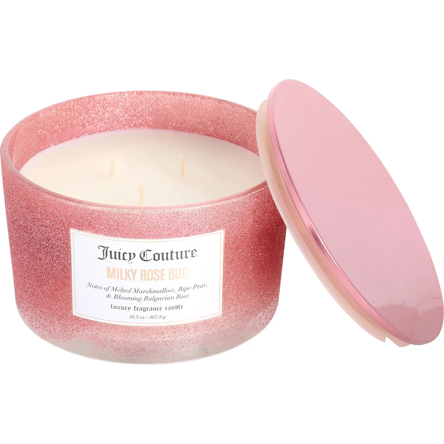 Juicy Couture Milky Rose Bud By Juicy Couture Glitter Candle For Women Juicy Couture Milky Rose Bud By Juicy Couture Glitter Candle For Women