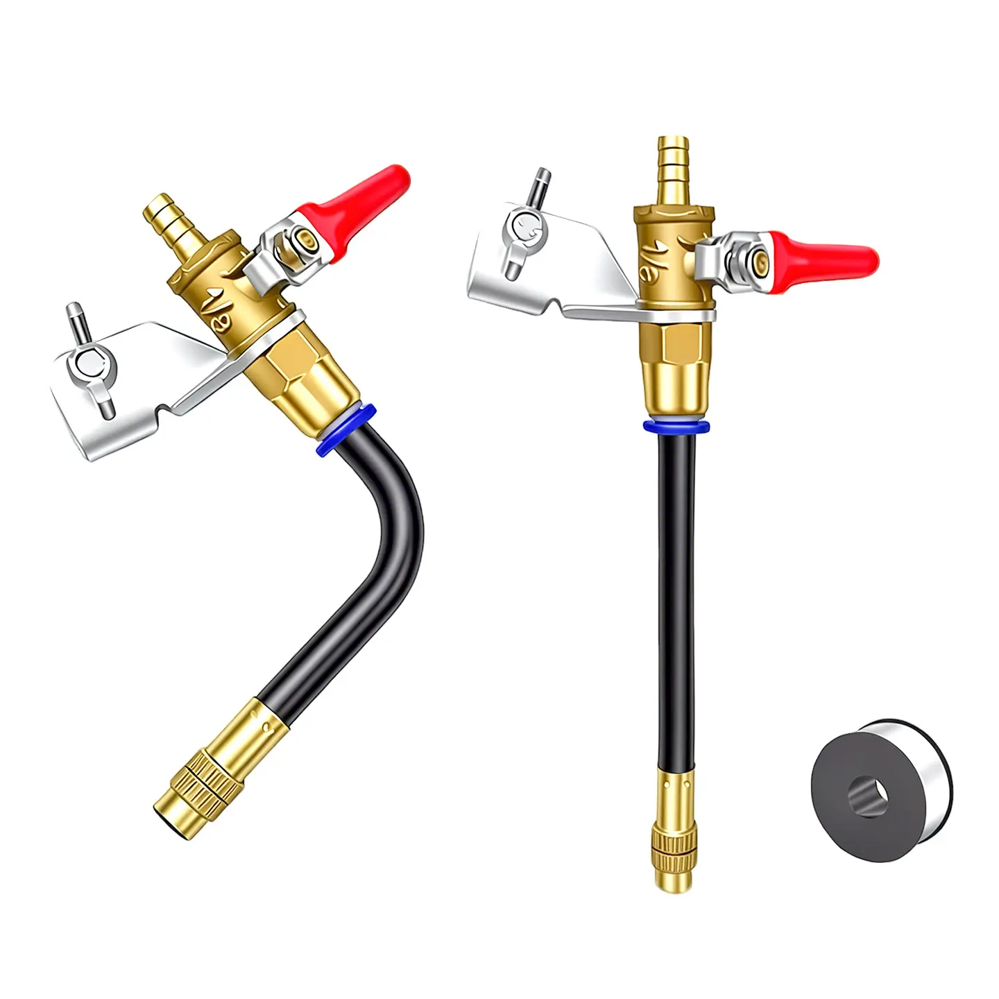 LOZLIN Angle Grinder Dust Remover Water Sprayer, 3.9" Aluminum & Brass Misting Attachment, Dual-Mode Adjustable Water Feed Power Tool Accessory for Cutting Tile, Concrete