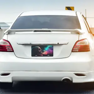 Custom DIY 6"x12" Aluminum License Plate – Lightweight & Durable, Rustproof, Easy to Install & Clean, Personalized Team/Slogan Customization, Car Truck Van Decoration Upgrade(Skeleton Spraying Smoke)