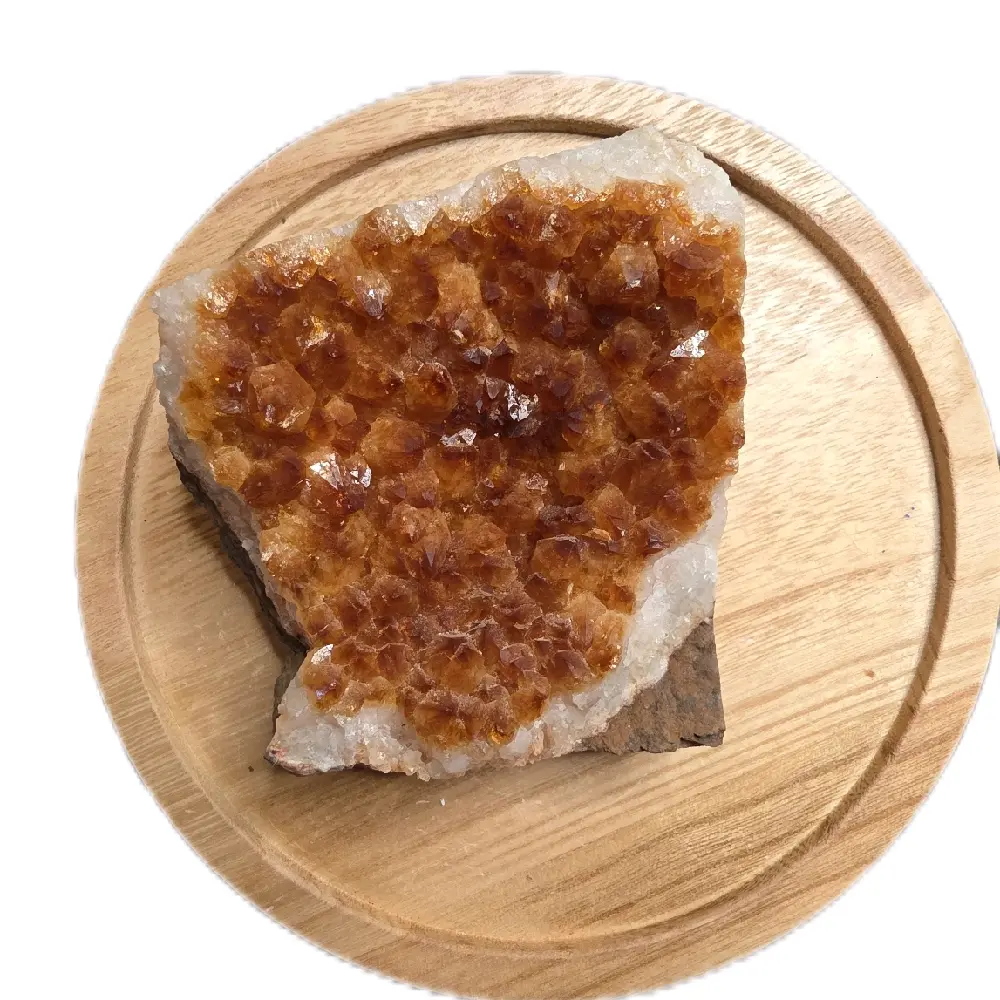 Citrine Free-form Natural Healing Crystal, Raw Unpolished Citrine Chunk for Energy Amplification & Meditation