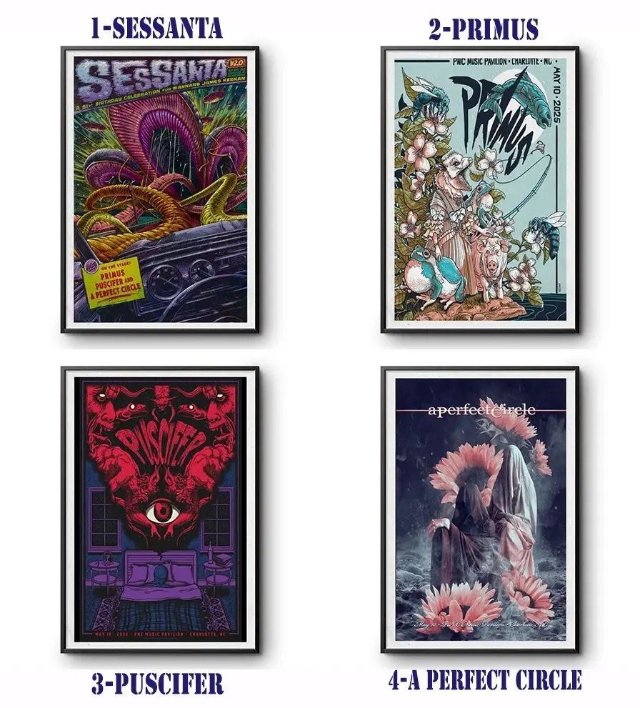 NEW! Sessanta V2.0 Charlotte NC At PNC Music Pavillion On May 10 2025 Poster