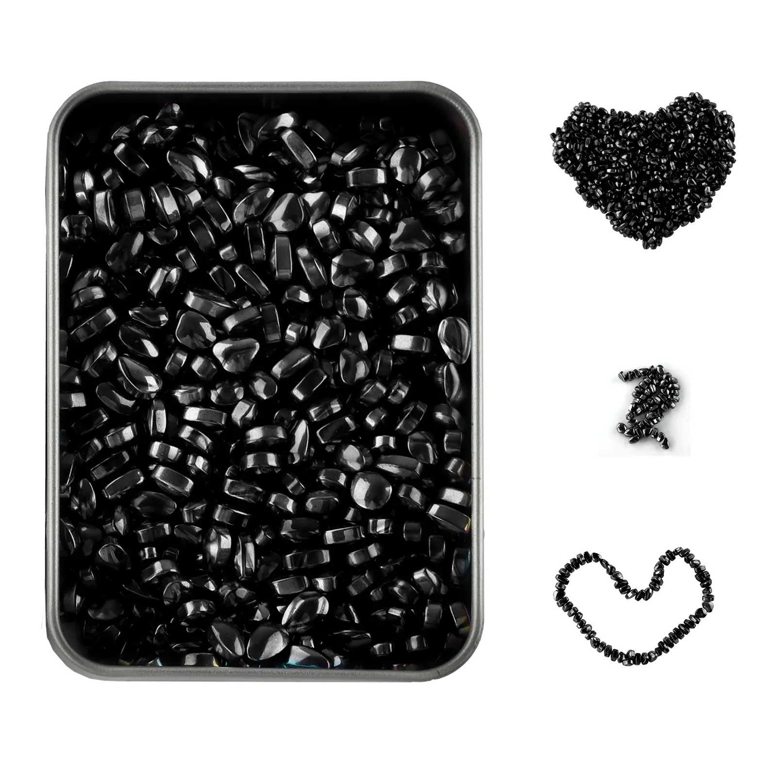 Black Decompression Sensory Fidget Toy - 500+ Small Connected Stones, Fidgeting Tool, Sensory Stress Reliever, Adult-Suitable Classic Novelty Gift for Friends