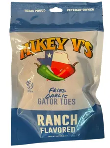 Mikey V’s Ranch Garlic Chips – Gator Toes Crispy Fried Garlic Snack, Healthy Low Carb Keto Snack, 3.9 oz