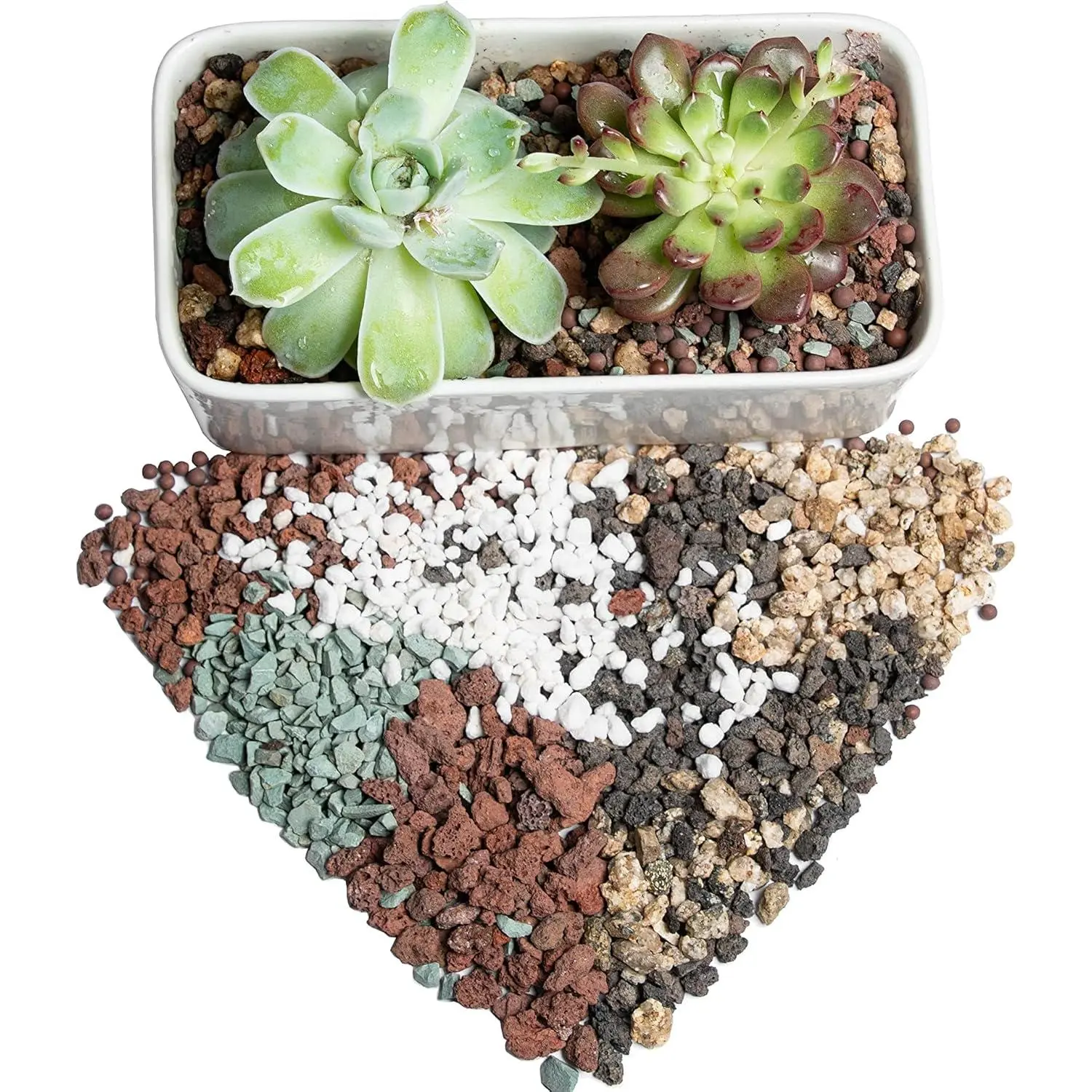 Bonsai Succulent Soil Potting Mix Ready to use Azalea Orchid Grow Potting Soil  Decorative Cover for Cactus 2.2LB Perlite Pumice Lava Rocks for