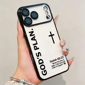 God's Plan and Isaiah 60:22 Pattern Phone Case For iPhone 17 Pro Max 16 15 Plus 14 13 12 11 Air Electroplated Shockproof Protection Cellphone Cover