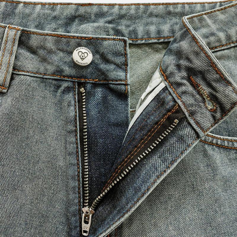 Aelfric Eden Washed Reverse Jorts Mens Casual Denim Shorts Loose Fit Baggy Jean Short Streetwear Trendy Outfits Fathersdaygift Pants