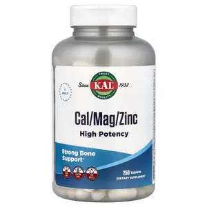 KAL Cal/Mag/Zinc, High Potency, 250 Tablets