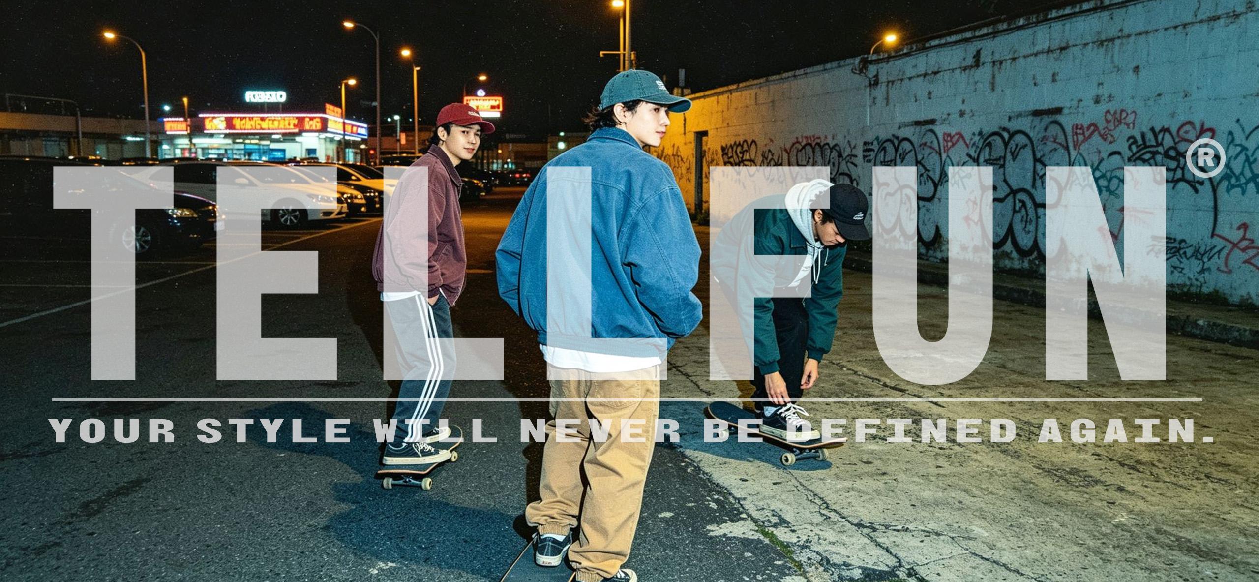 TELLFUN--Men's Low-Waist Y2k Grunge Barrel Sweatpants - Baggy Fit, Loose-Fitting Wide-Leg, Graphic Print Activewear with Adjustable Drawstring for Teens