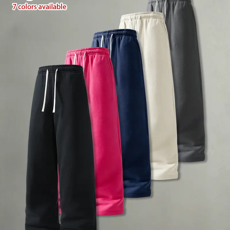 Pack of 3: men’s simple drawstring waist pants for spring, summer, and autumn—comfortable sports casual long pants that are versatile for everyday wear.